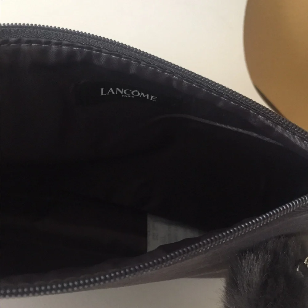 Lancome Gray Wristlet/Cosmetic Bag Brand New